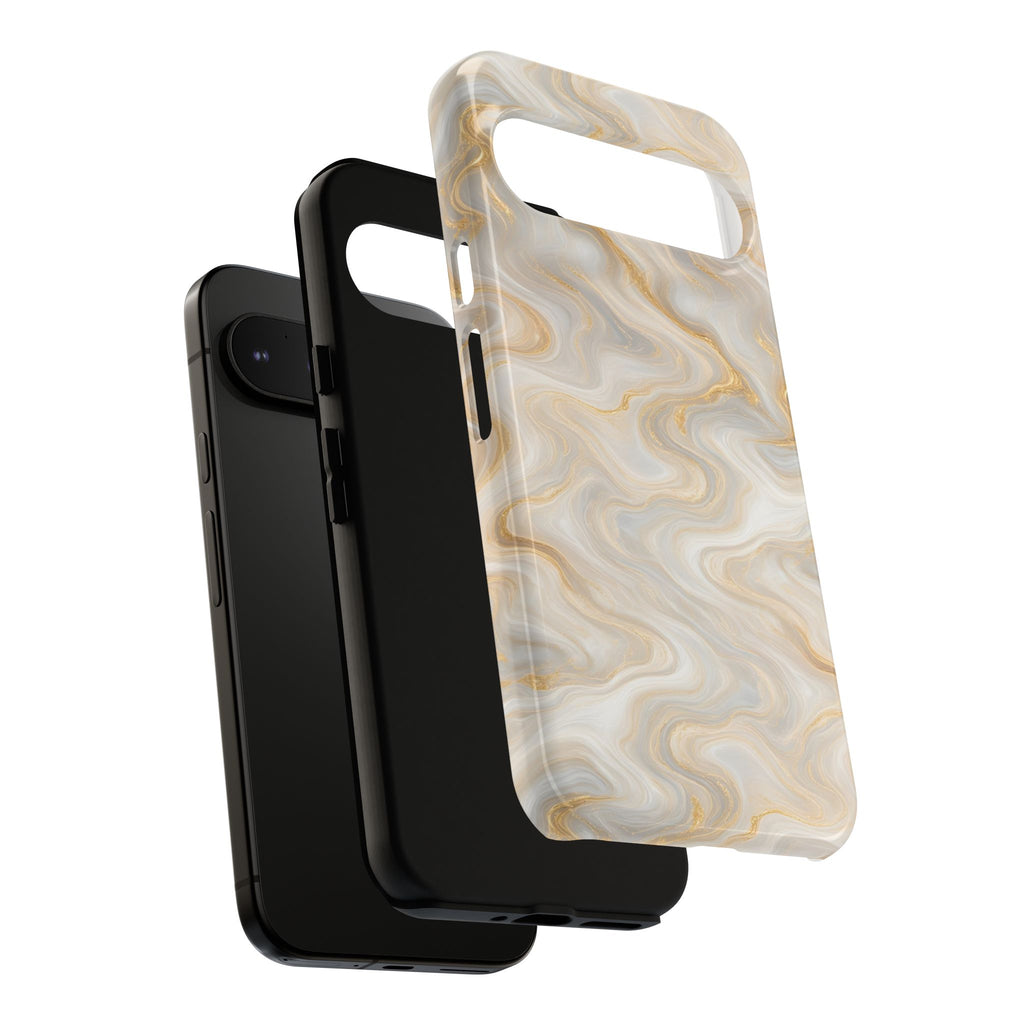 White & Gold Marble Phone Case