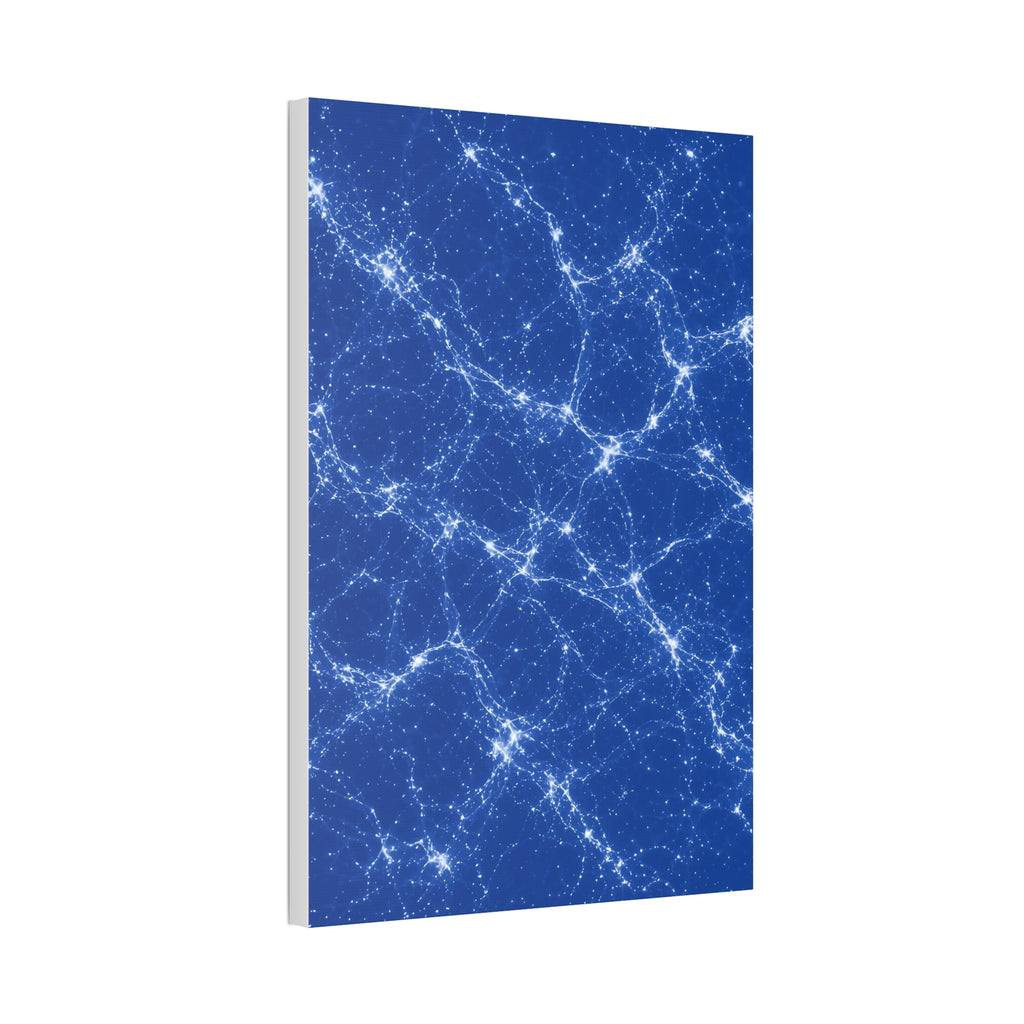 Neon Mycelium - Blueprint Glossy Canvas
