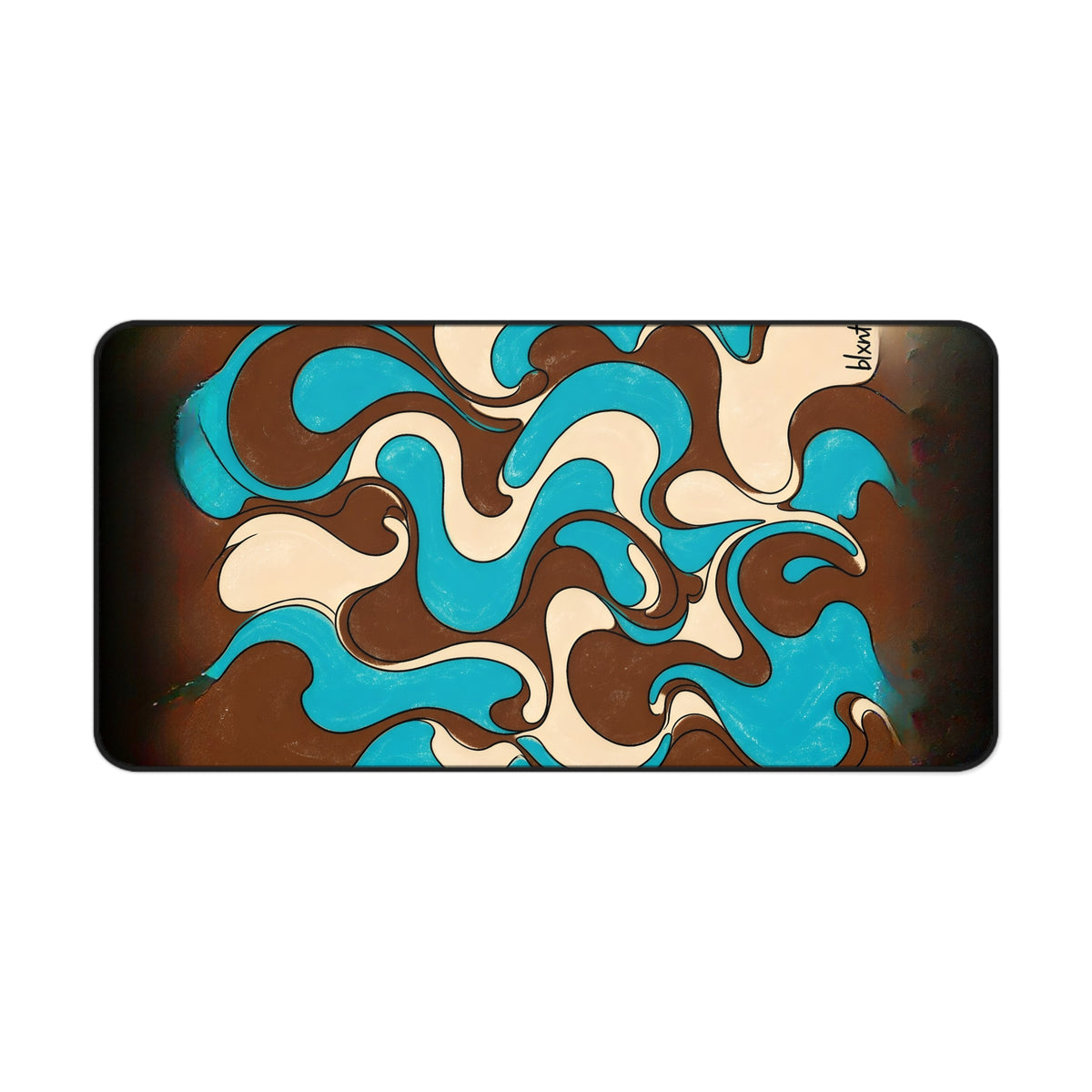 Fillmore Flow - Turquoise & Chocolate Desk Mat
