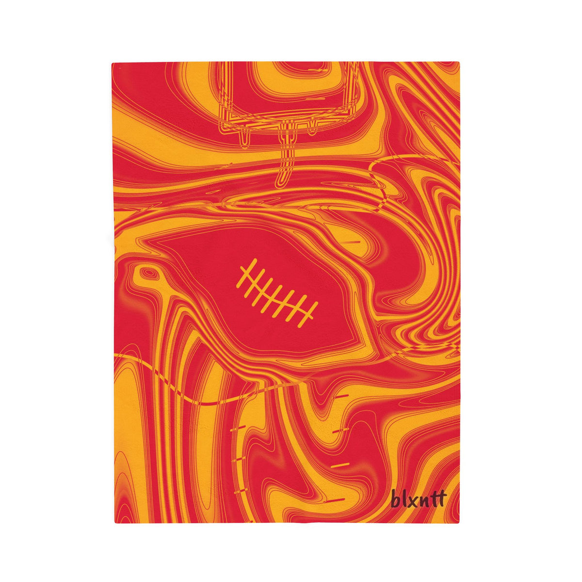 Red & Yellow Trippy Football Blanket