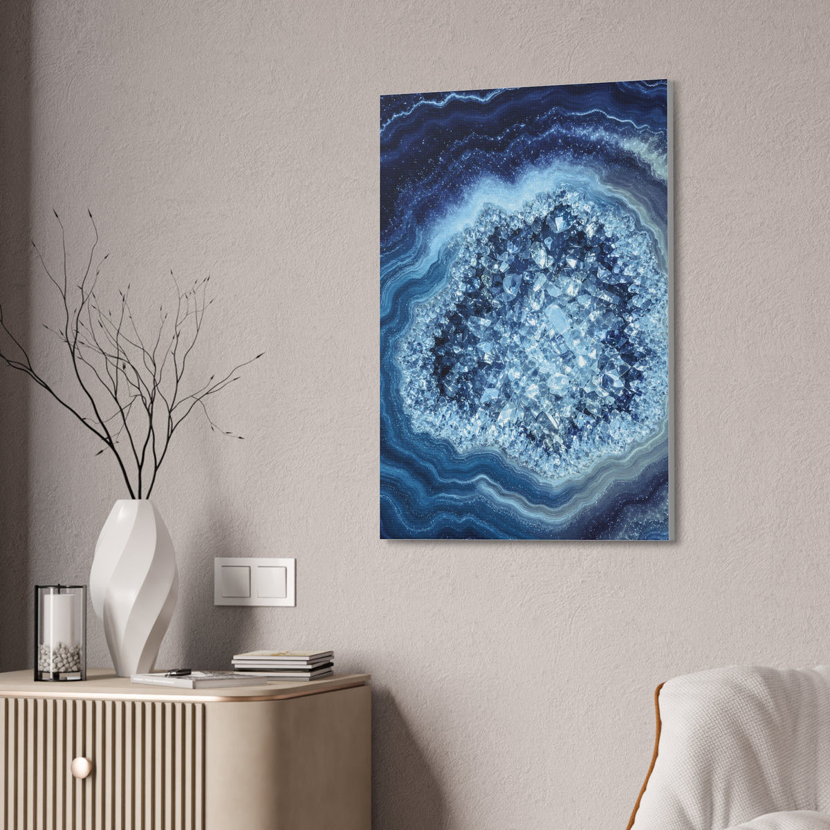 Geode Core - Glacier Glossy Canvas