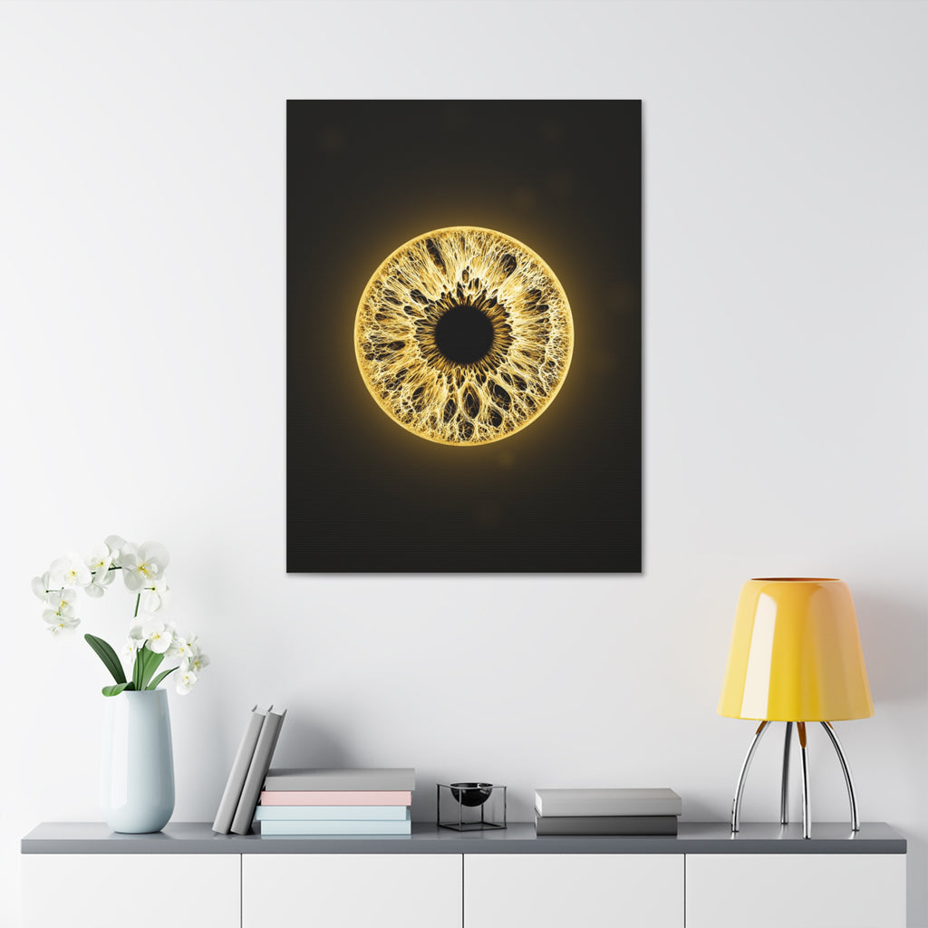 BLXNTT Iris – Lace Web Molten Gold Glossy Canvas
