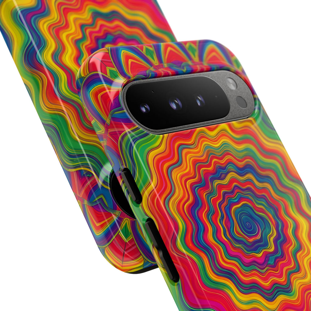 Hypnotic Rainbow Ripple Phone Case