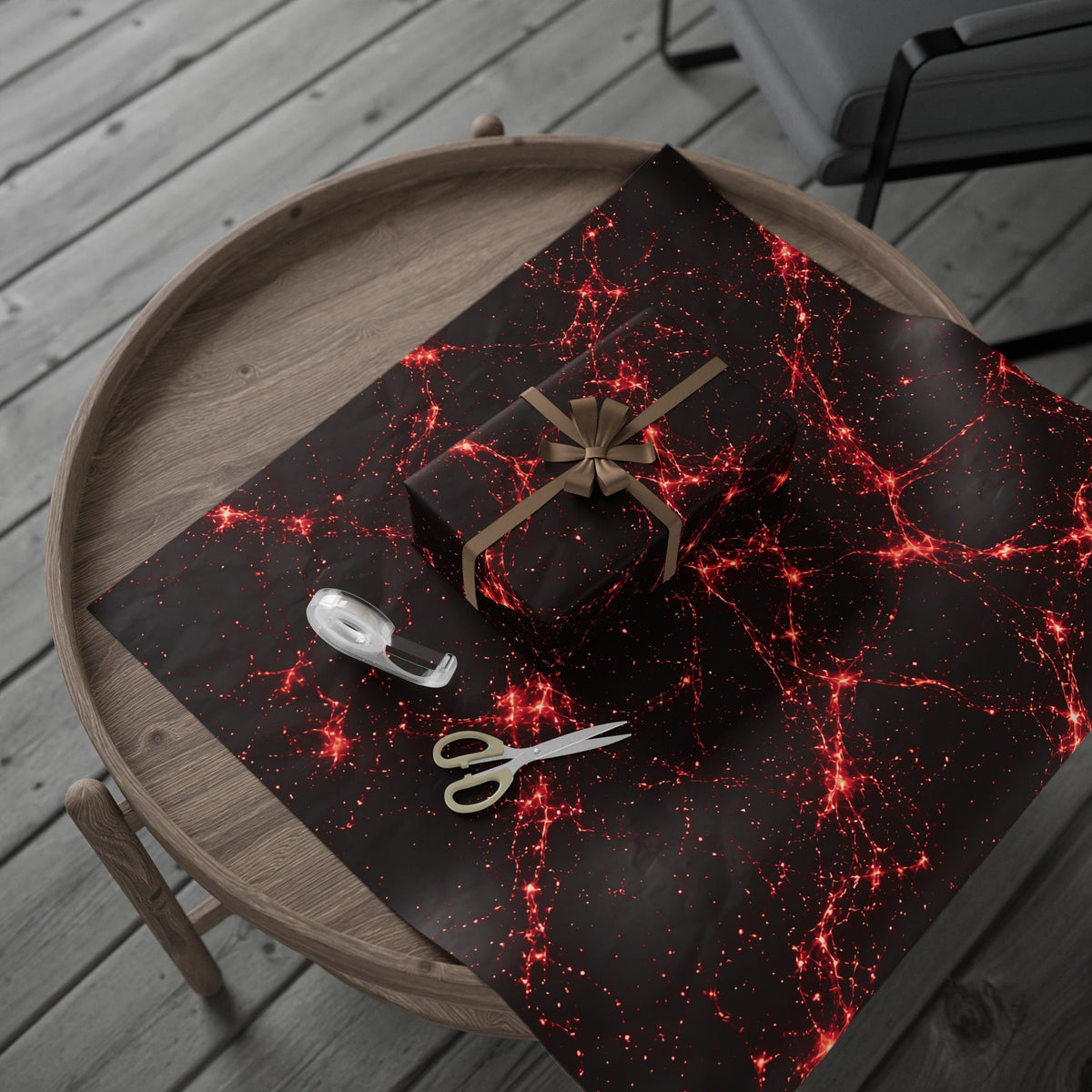 Neon Mycelium - Blood Moon Wrapping Paper