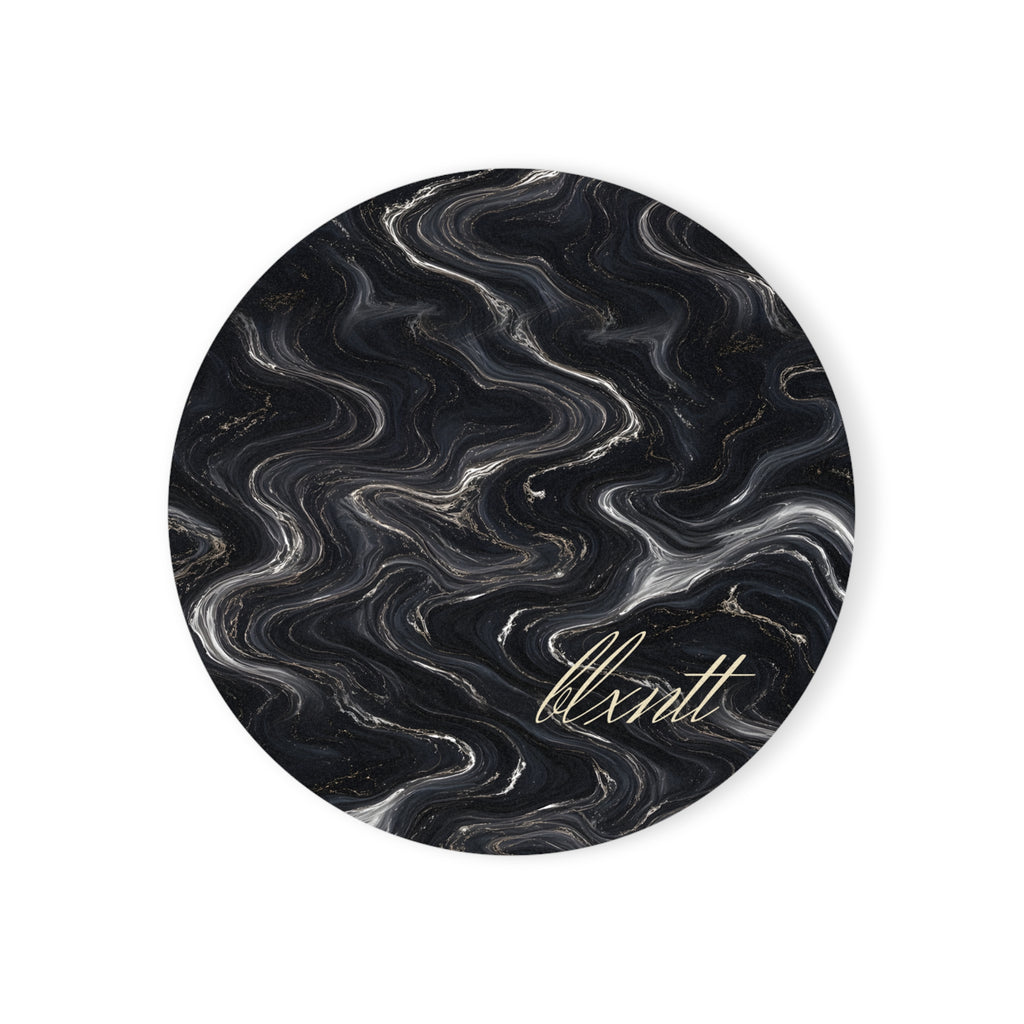 Black & Silver Marble Coaster
