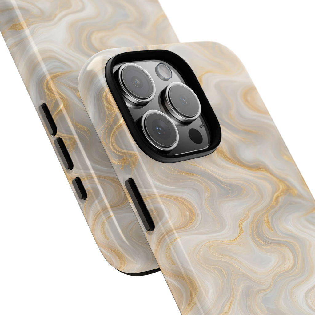 White & Gold Marble Phone Case