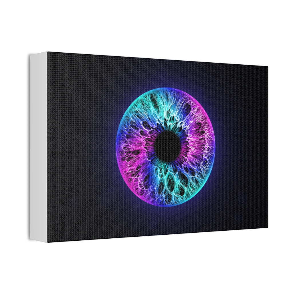 BLXNTT Iris – Lace Web Galaxy Teal Magenta Glossy Canvas
