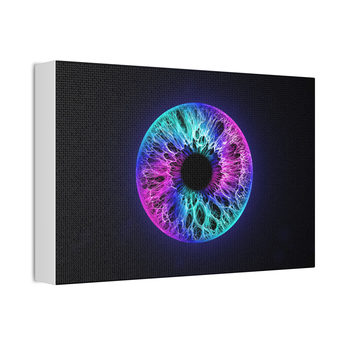 BLXNTT Iris – Lace Web Galaxy Teal Magenta Glossy Canvas