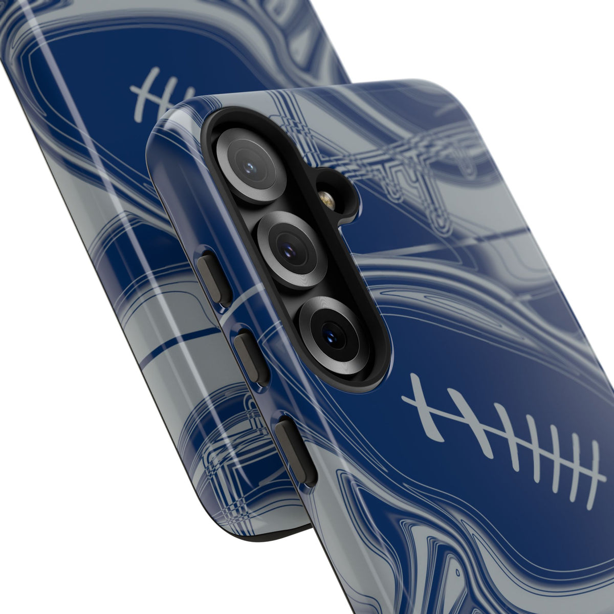 Blue & Gray Trippy Football Phone Case