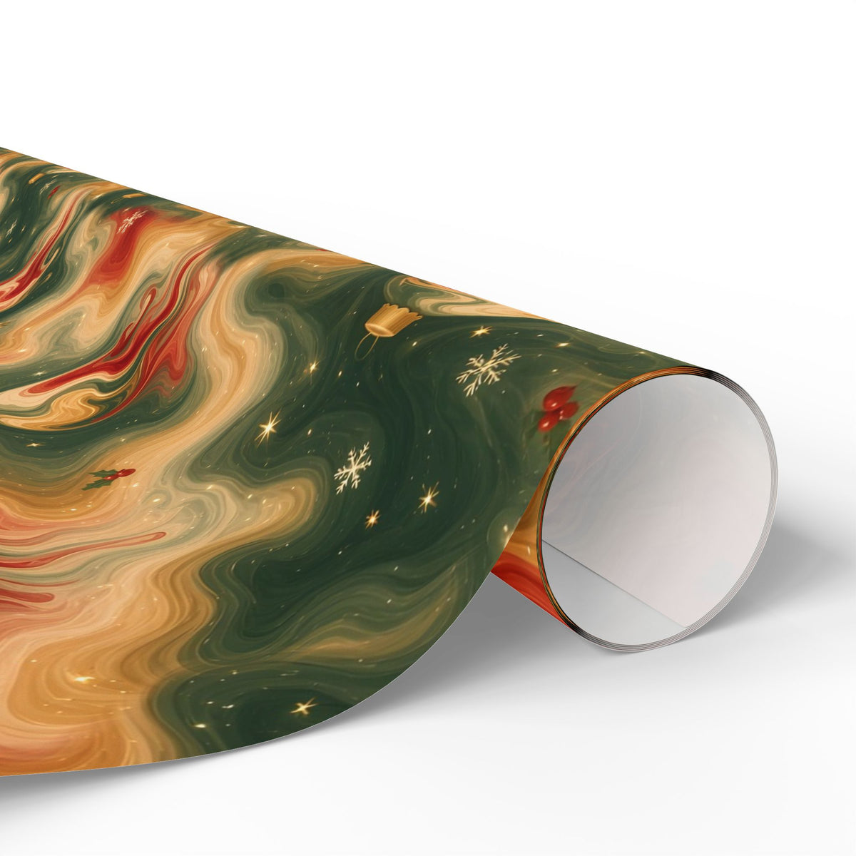 Melting Ornaments Trippy Christmas Wrapping Paper