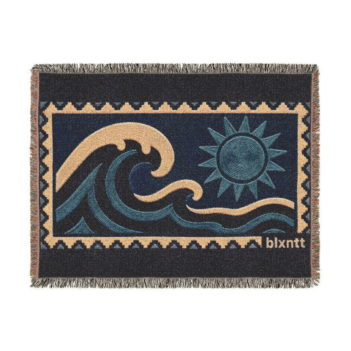 BLXNTT Blue Hippie Woven Blanket #1