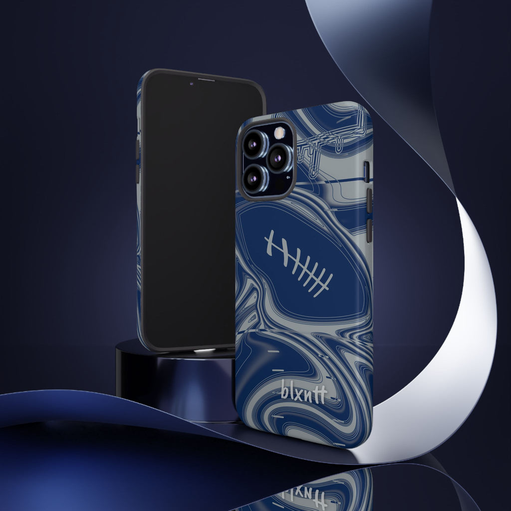 Blue & Gray Trippy Football Phone Case