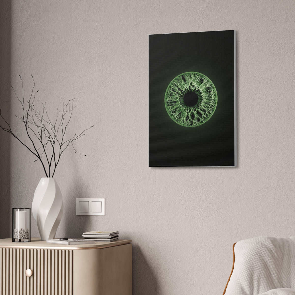 BLXNTT Iris – Lace Web Green Glossy Canvas