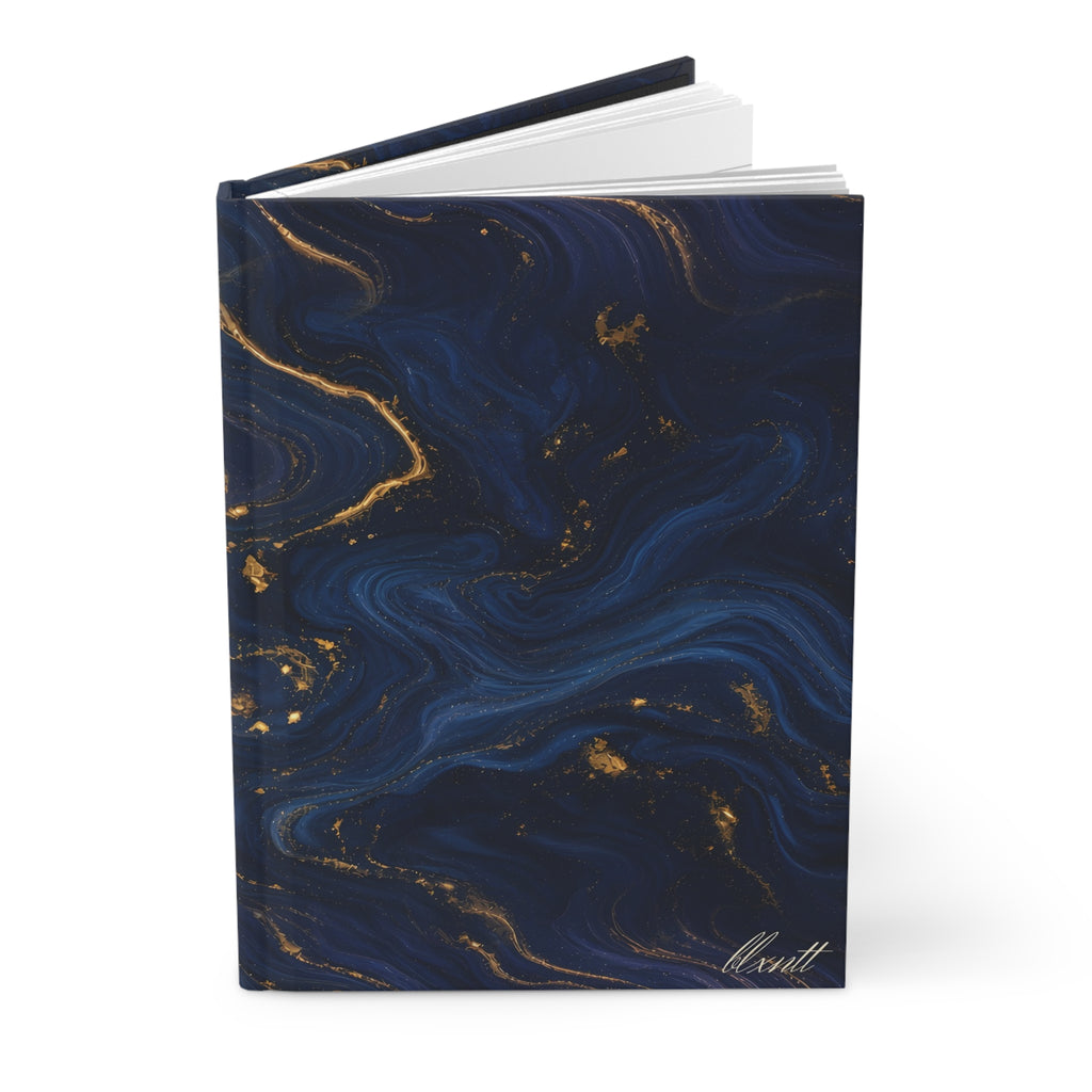 Navy & Gold Marble Hardcover Journal