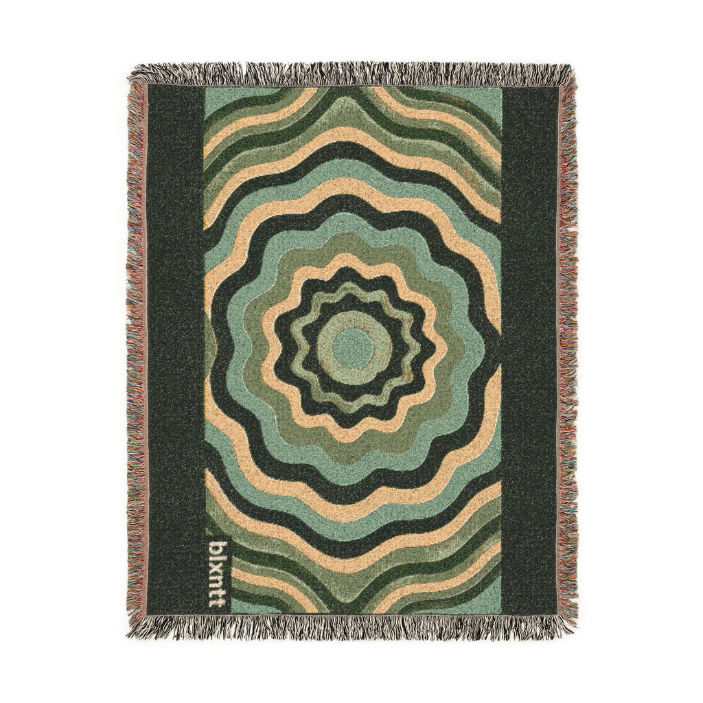 BLXNTT Green Hippie Woven Blanket #3