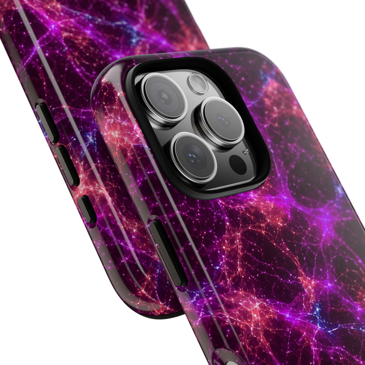Neon Mycelium - Ember Orchid Phone Case