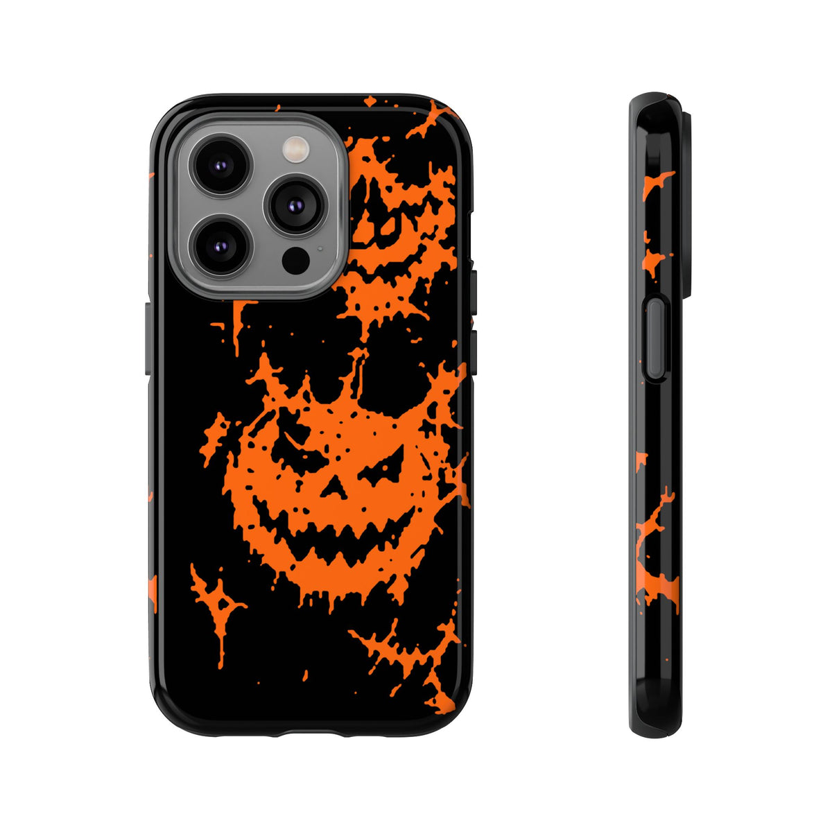 Orange Spiderweb Pumpkin Phone Case