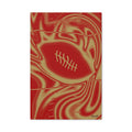Scarlet & Gold Trippy Football Canvas