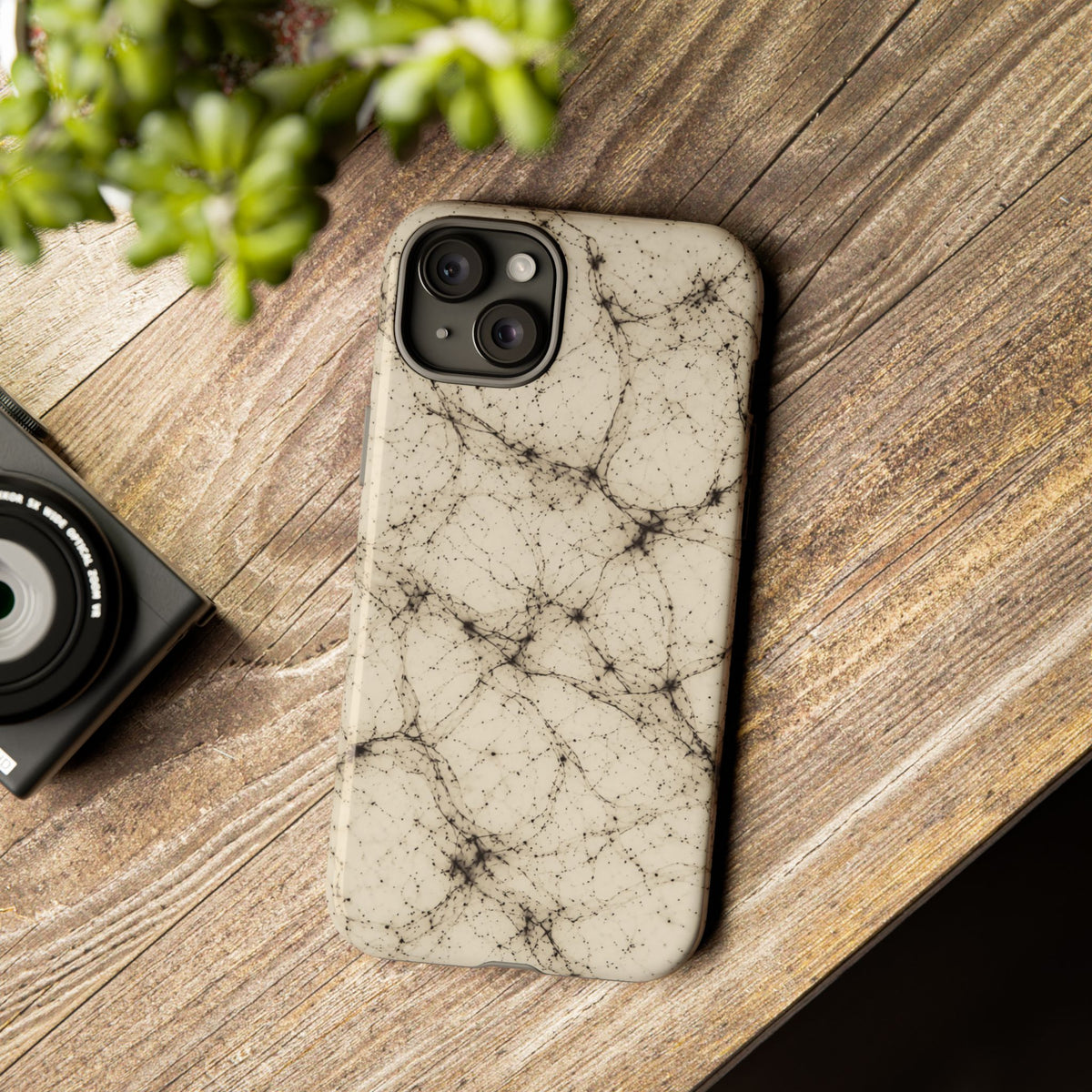 Neon Mycelium - Ink on Paper Phone Case