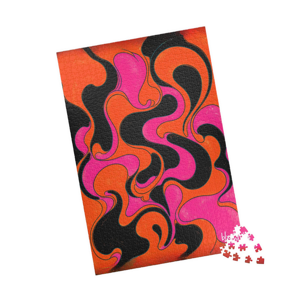 Fillmore Flow - Neon Orange & Magenta Jigsaw Puzzle