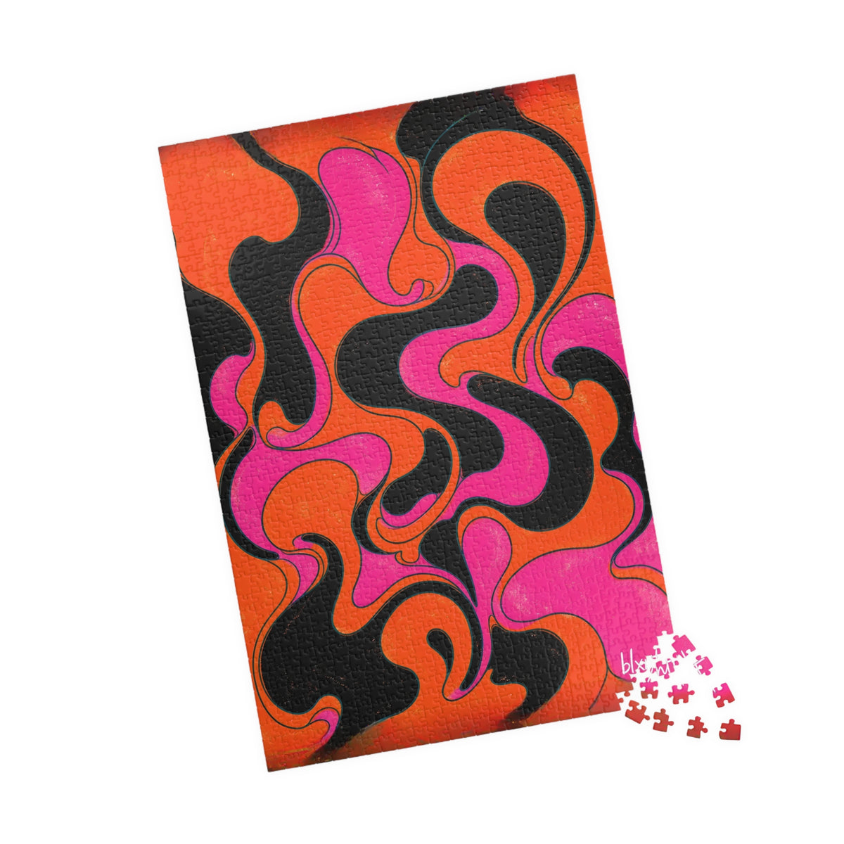 Fillmore Flow - Neon Orange & Magenta Jigsaw Puzzle