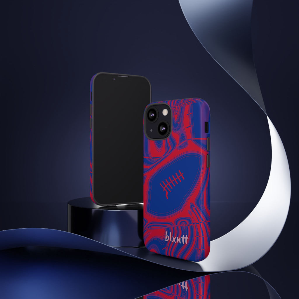 Royal Blue & Red Trippy Football Phone Case