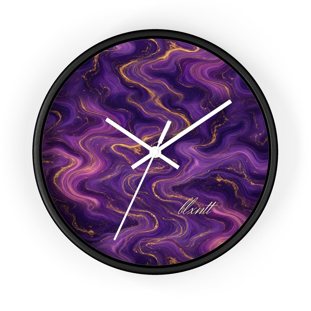 Royal Purple Marble Wall Clock