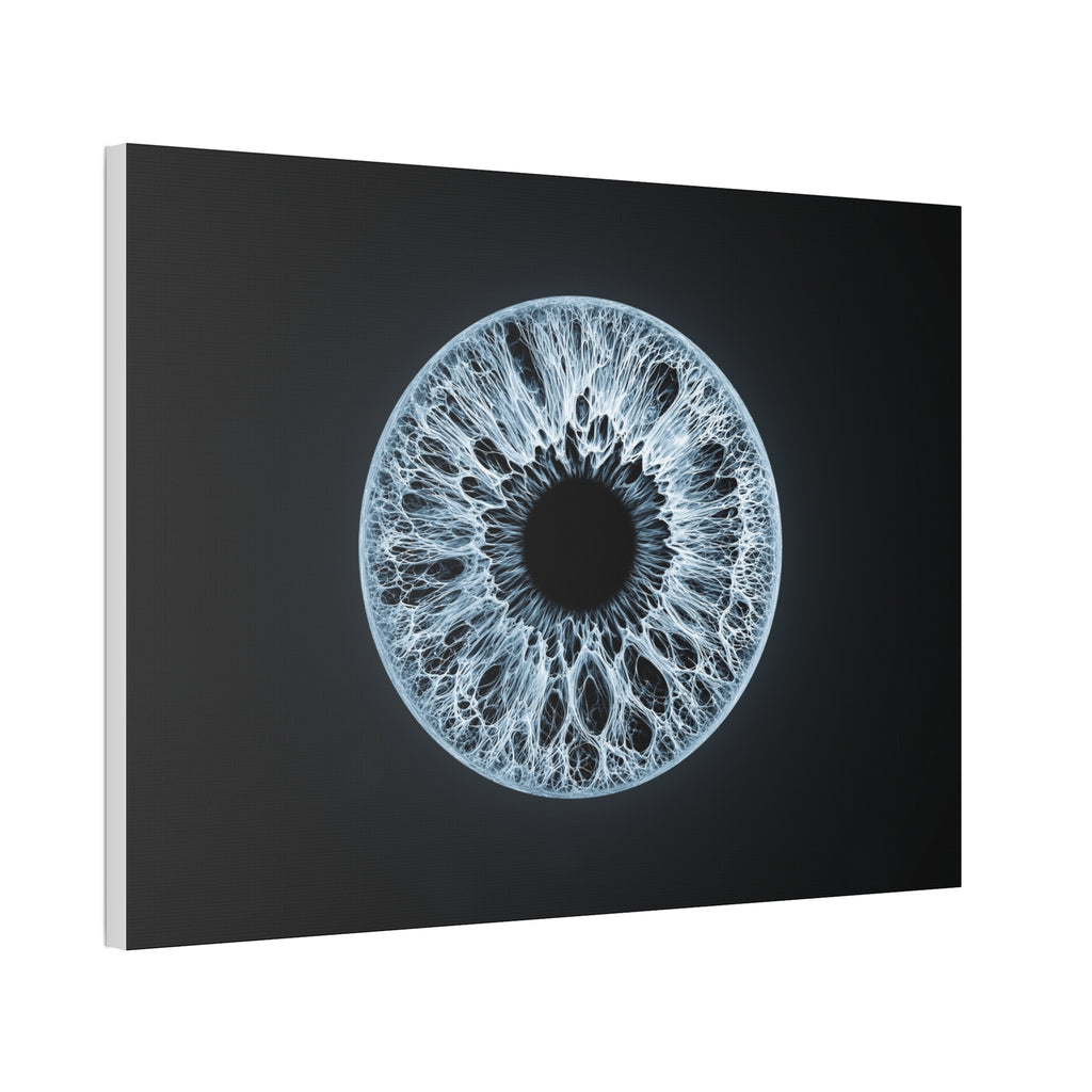 BLXNTT Iris – Lace Web Ice Blue Glossy Canvas