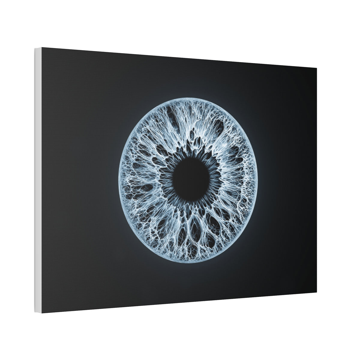 BLXNTT Iris – Lace Web Ice Blue Glossy Canvas