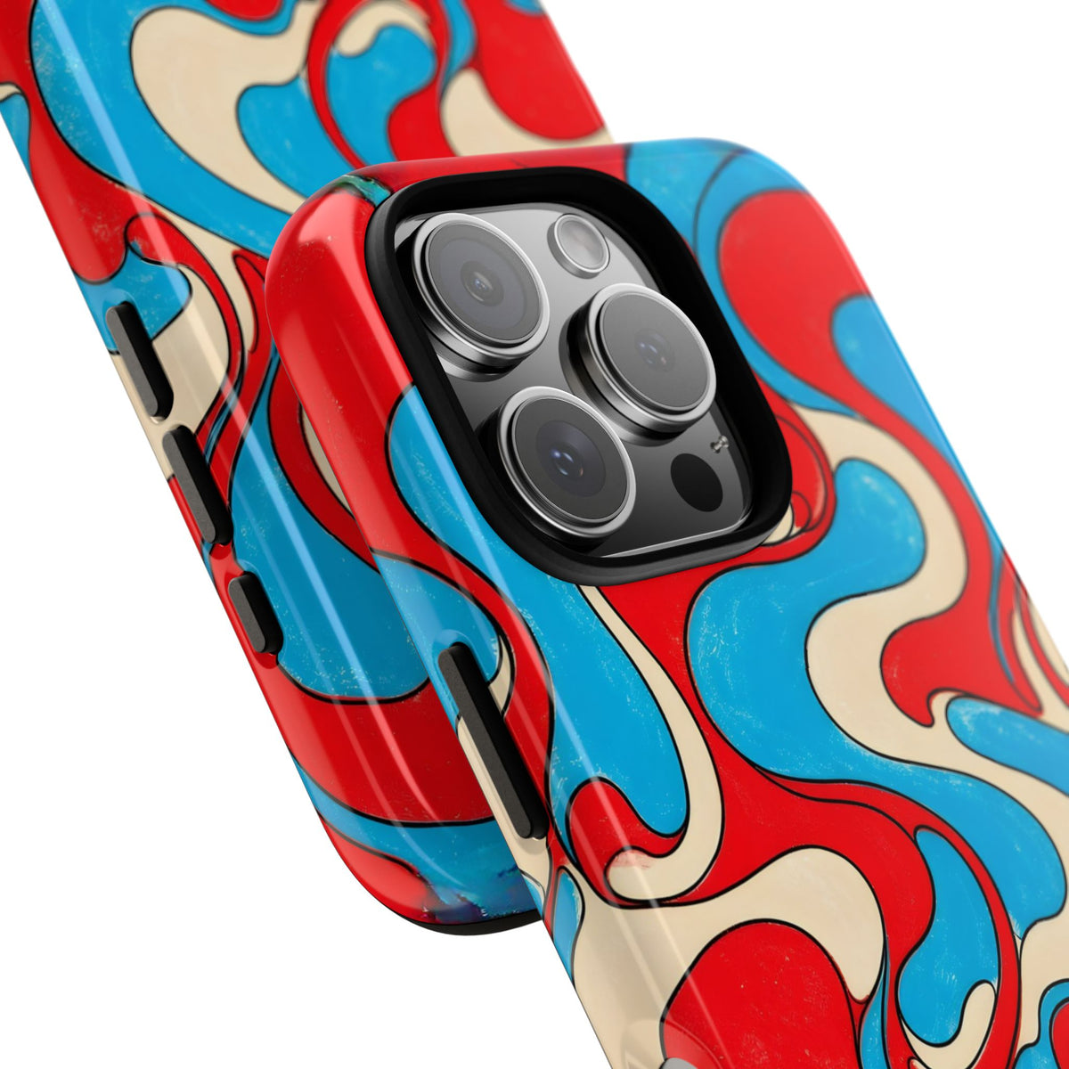 Fillmore Flow - Red, Cyan & Cream Phone Case