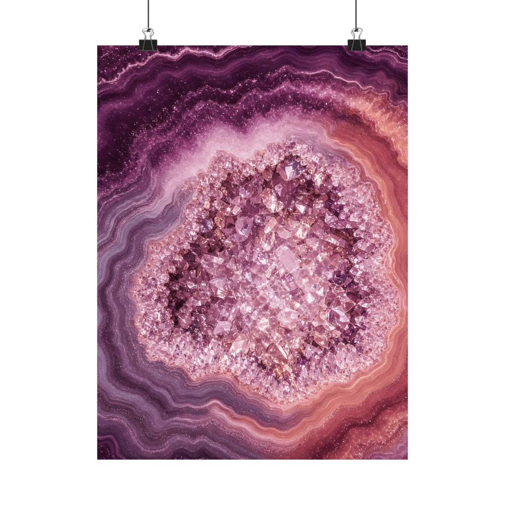 Geode Core - Rose Quartz Poster
