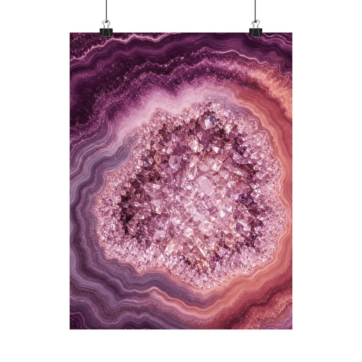 Geode Core - Rose Quartz Poster