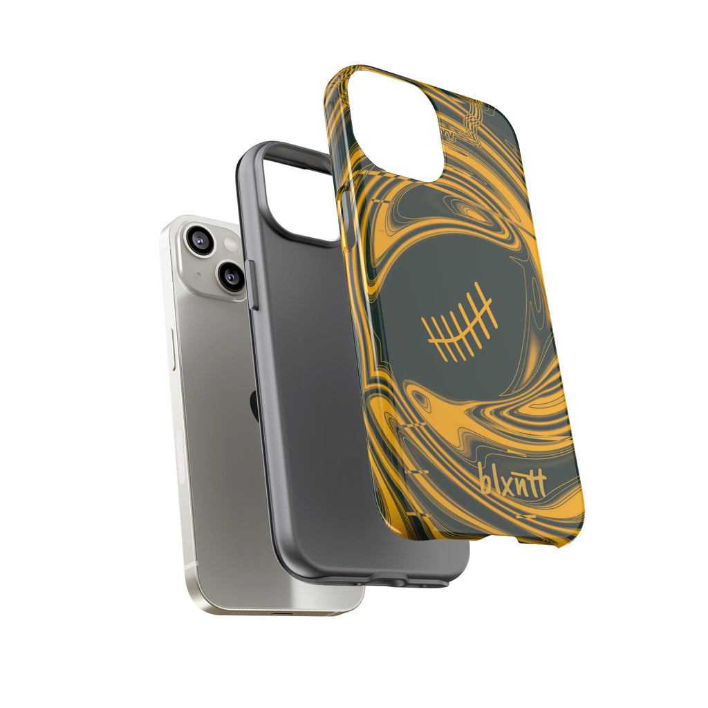 Green & Gold Trippy Football Phone Case