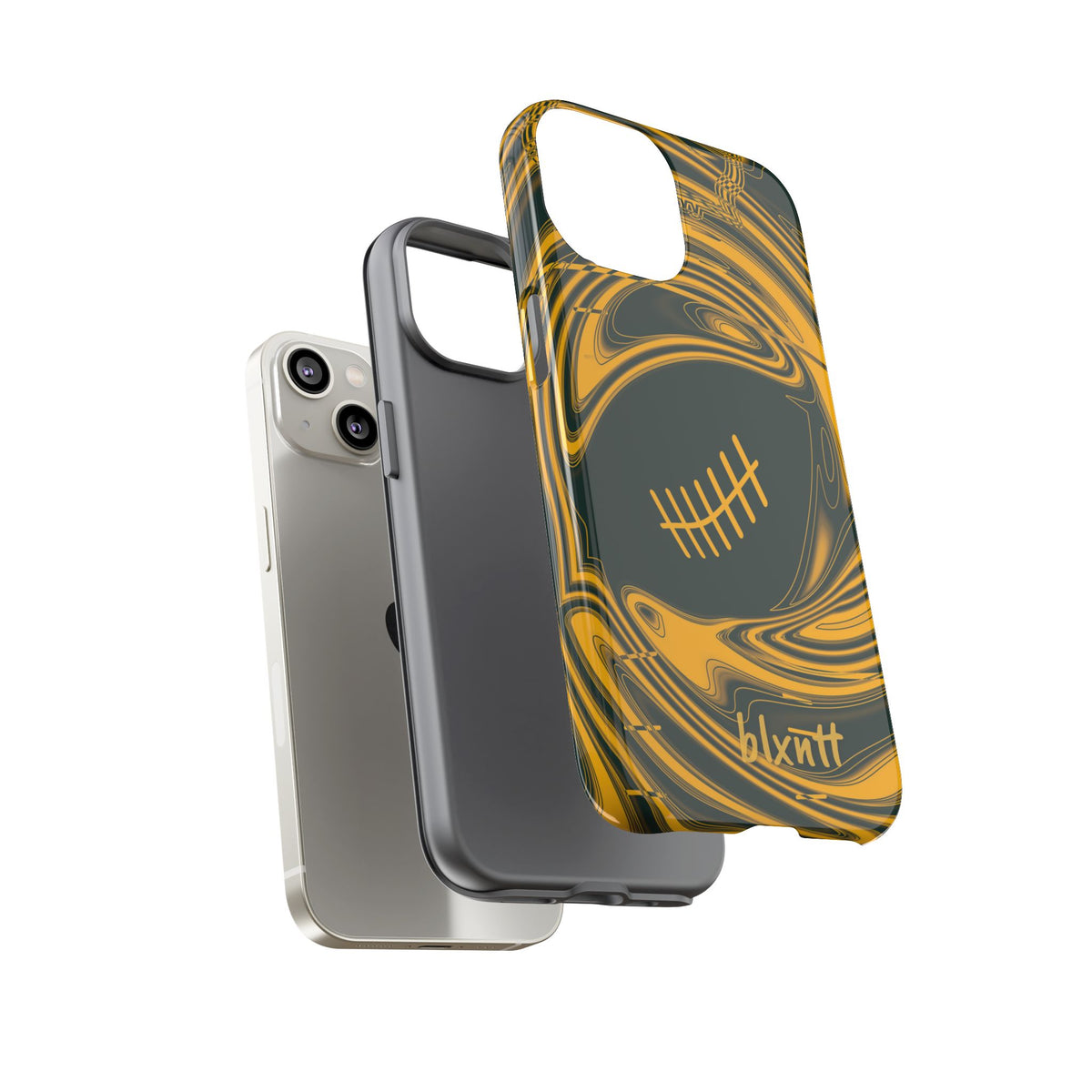 Green & Gold Trippy Football Phone Case