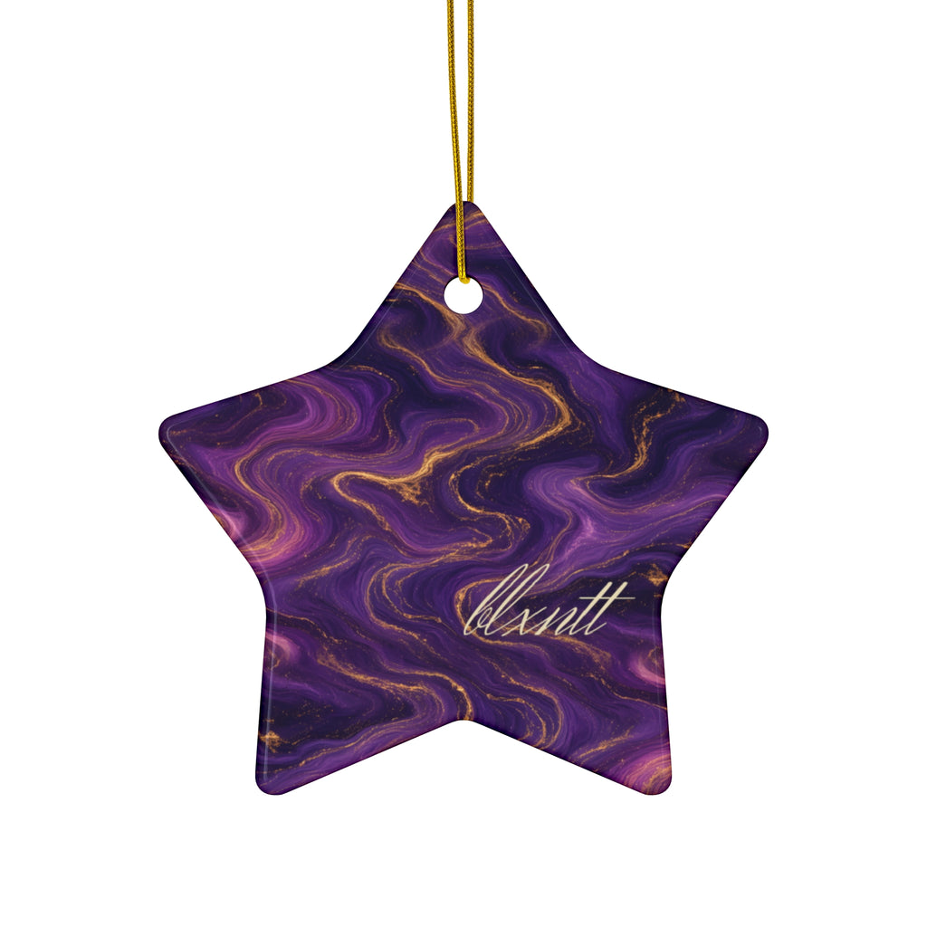 Royal Purple Marble Ornament