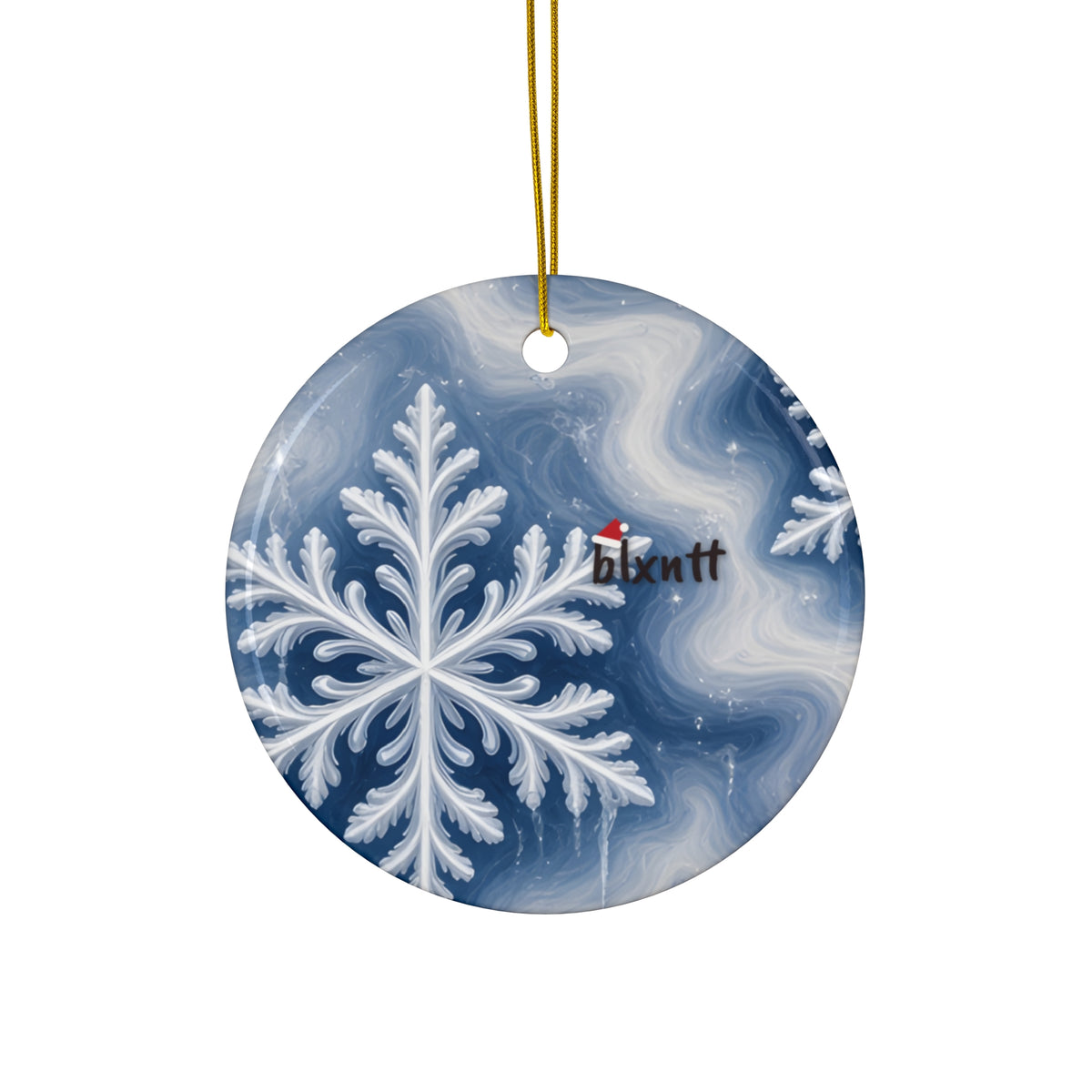 Snowflake Trippy Christmas Ornament