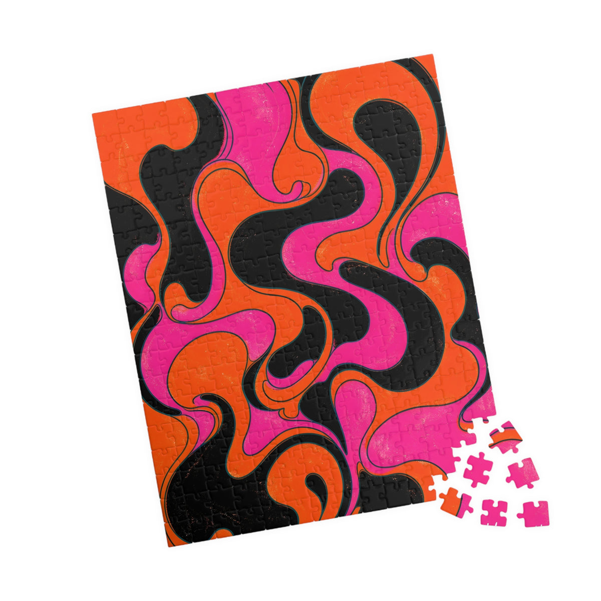 Fillmore Flow - Neon Orange & Magenta Jigsaw Puzzle