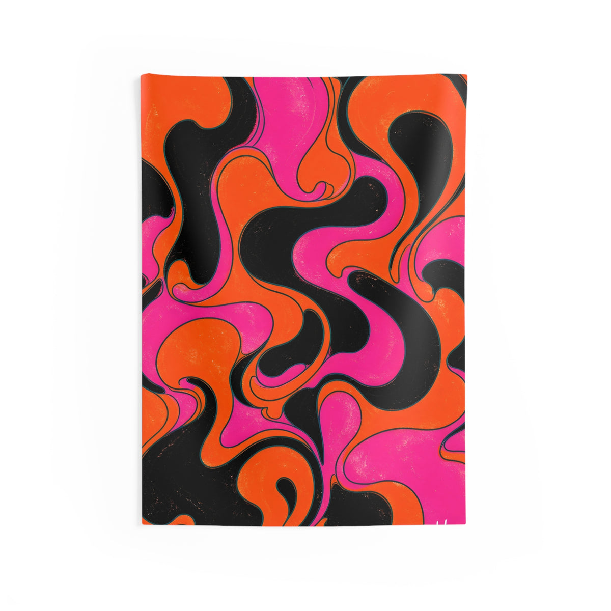 Fillmore Flow - Neon Orange & Magenta Tapestry
