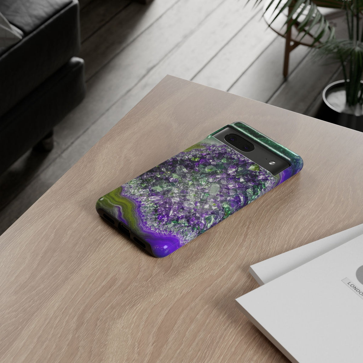 Geode Core - Ruby Emerald Phone Case