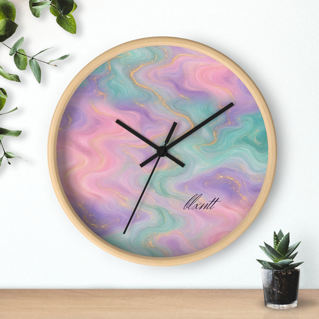 Pastel Marble Wall Clock