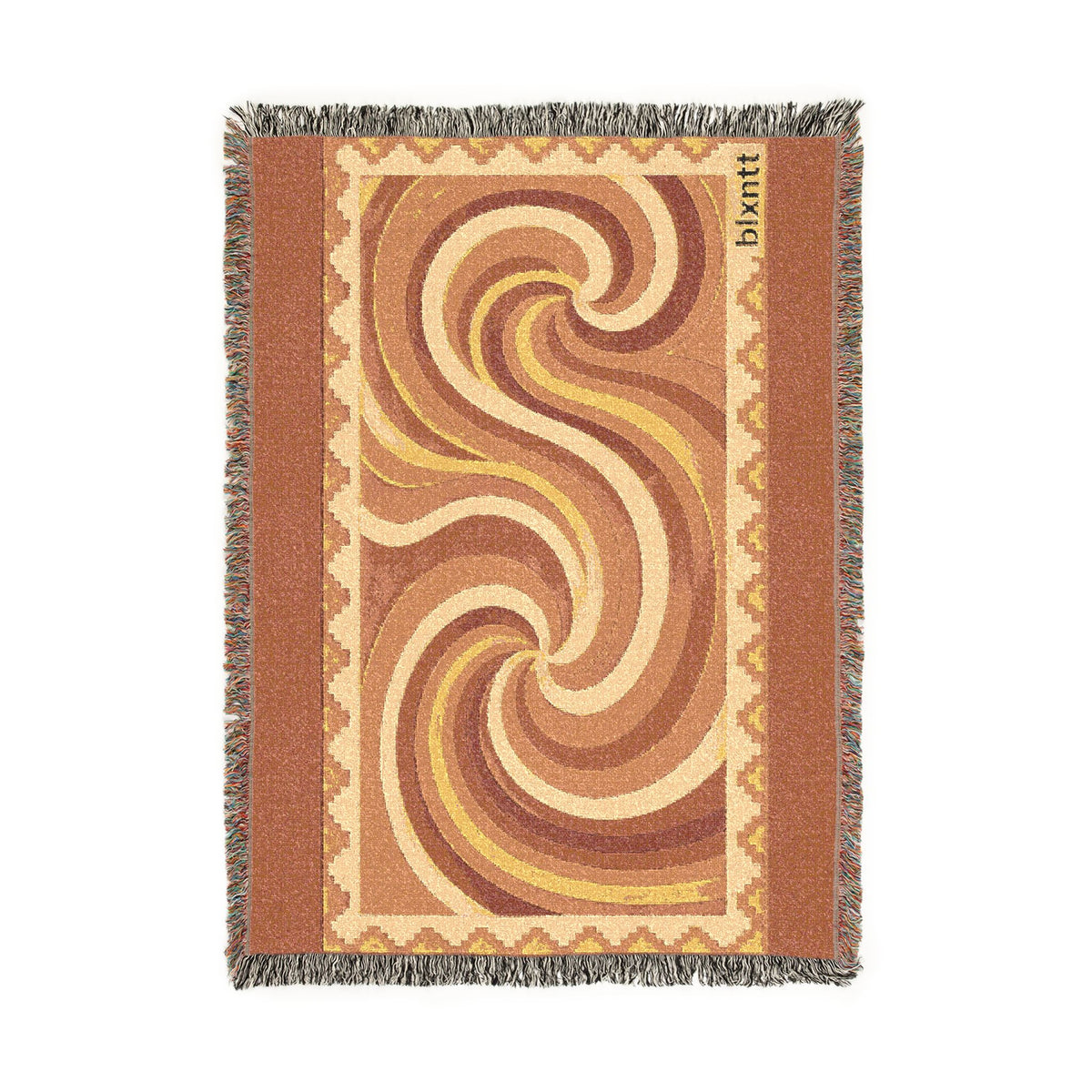 BLXNTT Orange Hippie Woven Blanket #2