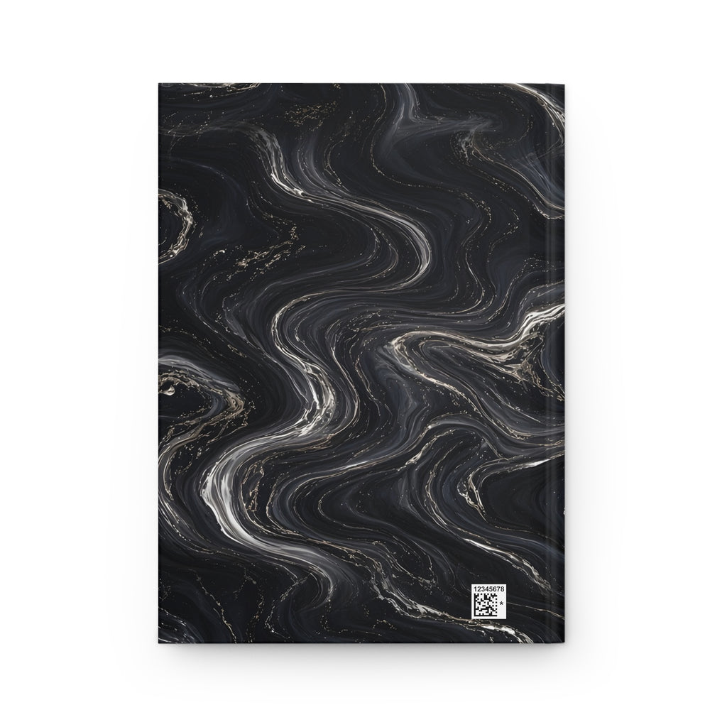 Black & Silver Marble Hardcover Journal