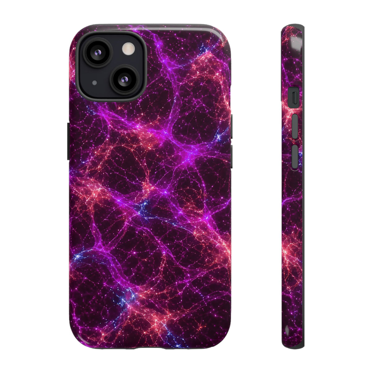 Neon Mycelium - Ember Orchid Phone Case