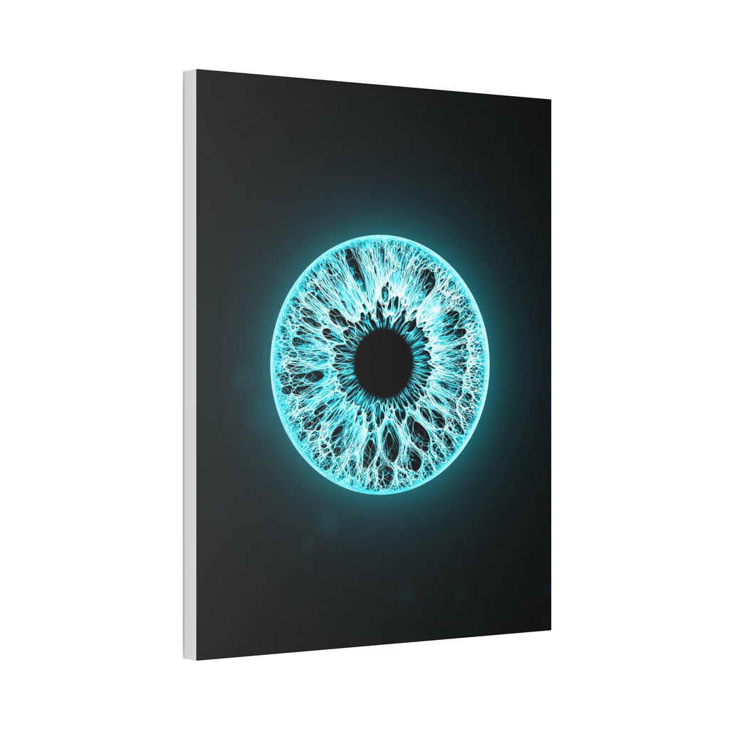 BLXNTT Iris – Lace Web Electric Cyan Glossy Canvas