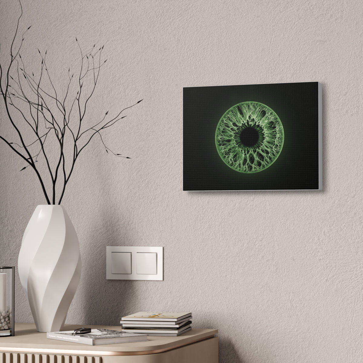BLXNTT Iris – Lace Web Green Glossy Canvas