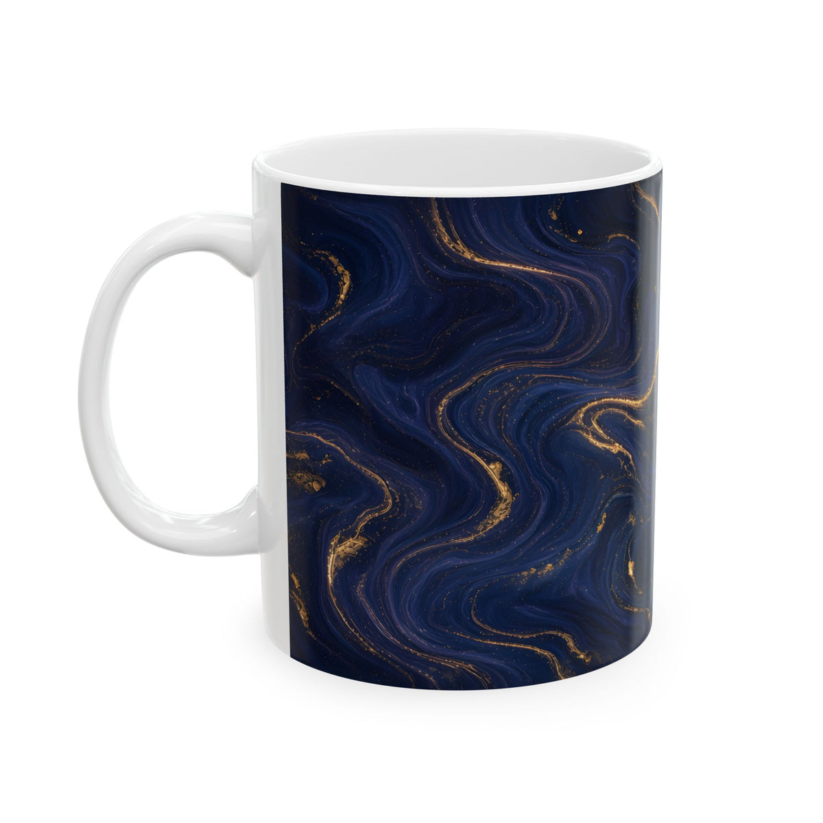 Navy & Gold Marble Mug