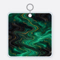Emerald & Black Marble Acrylic Keychain