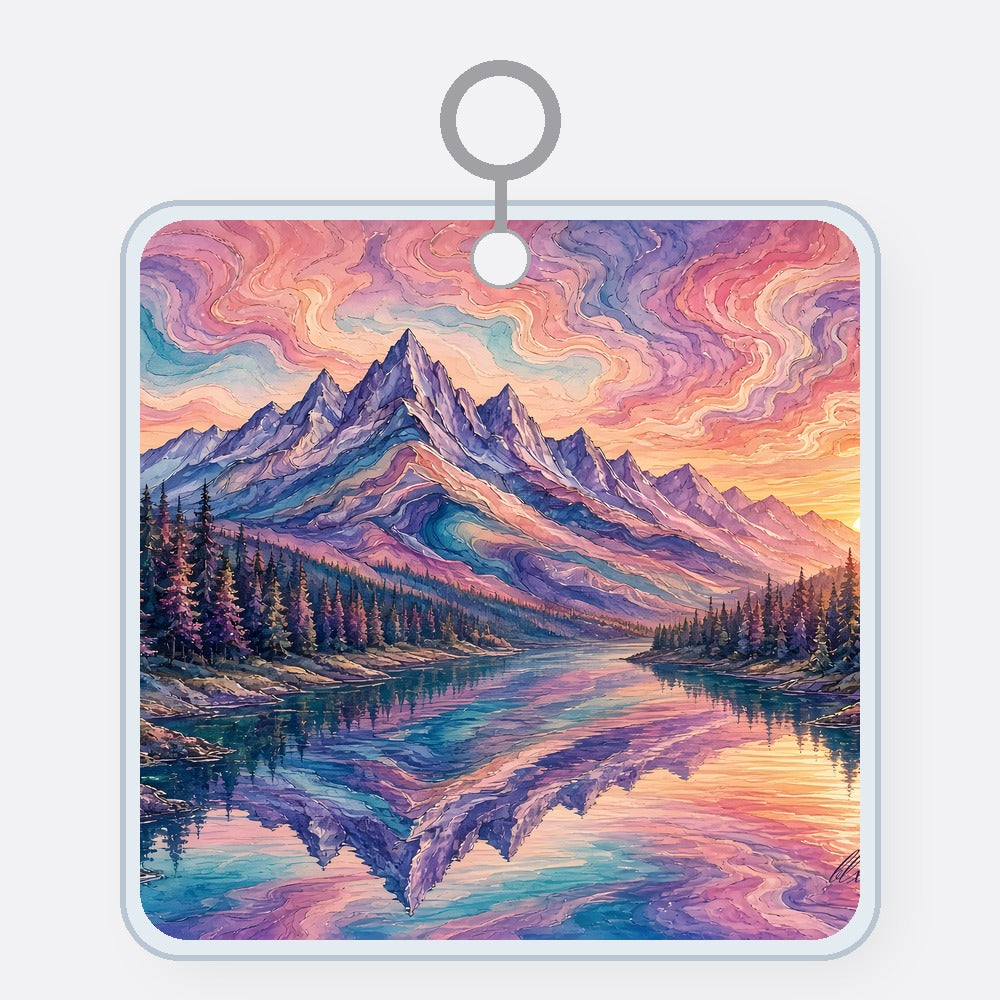 Mountain Lake Acrylic Keychain
