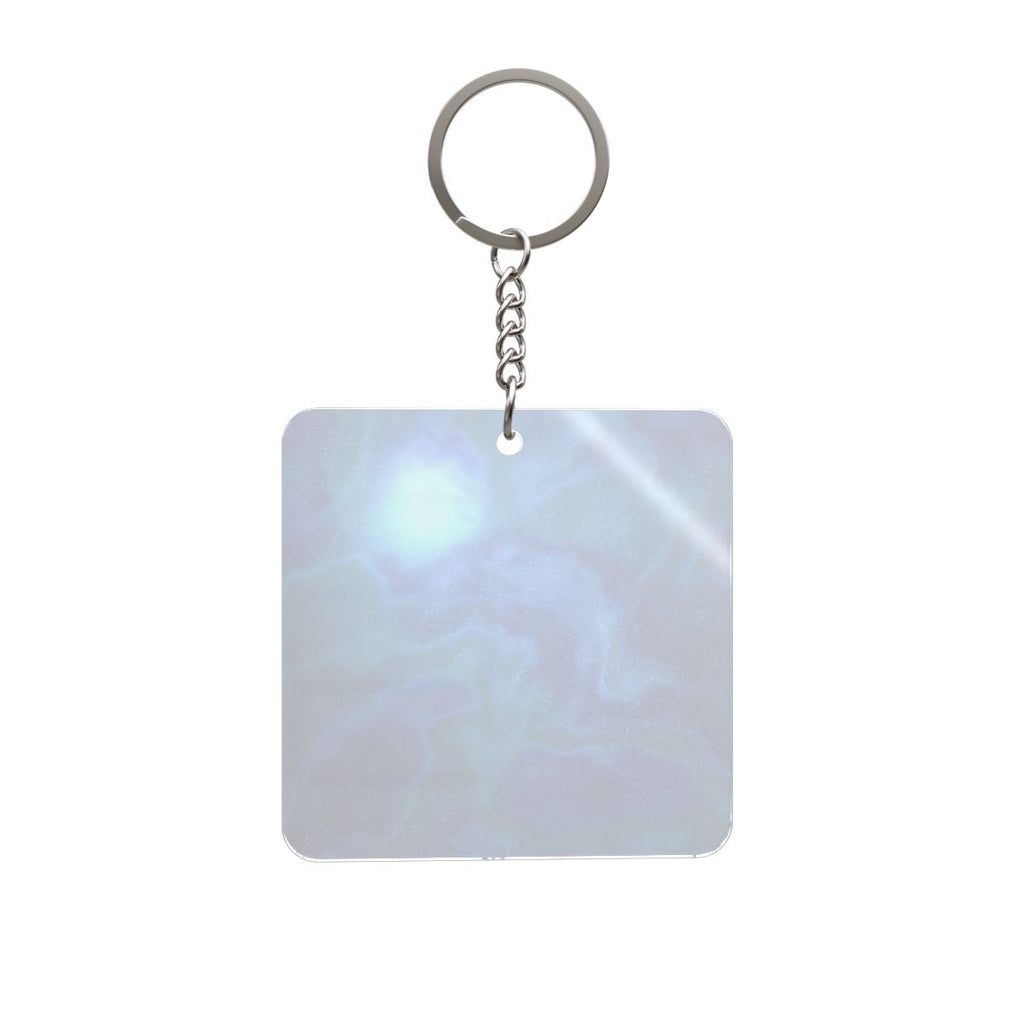 Blue Rainbow Dream Square Keychain