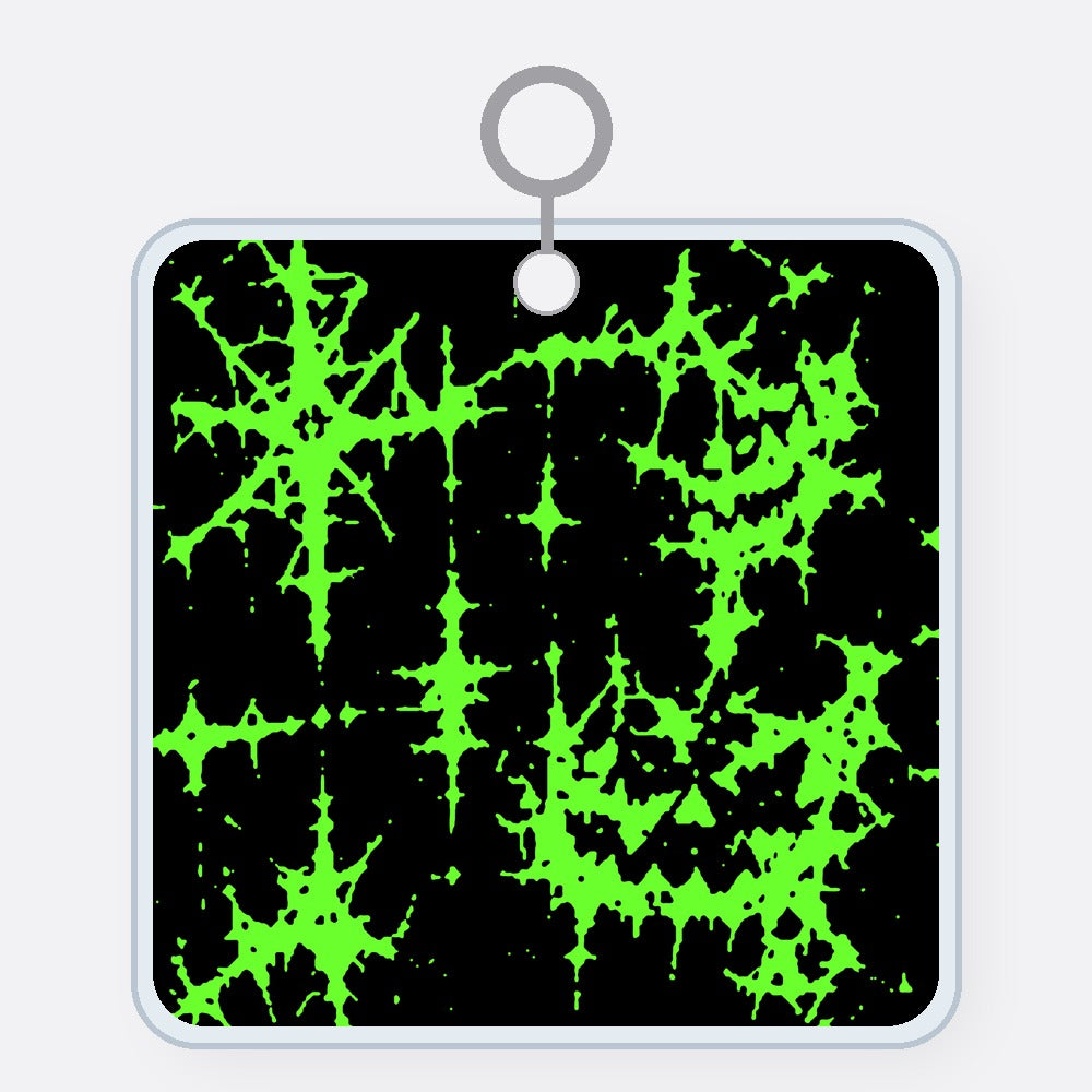 Green Spiderweb Pumpkin Acrylic Keychain